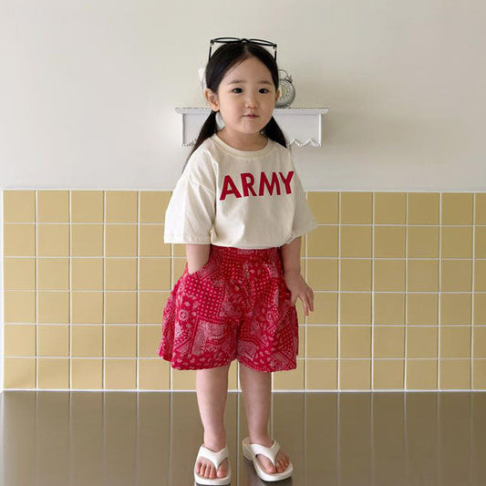Paisley Pants Korean toddler pants in navy made in Korea