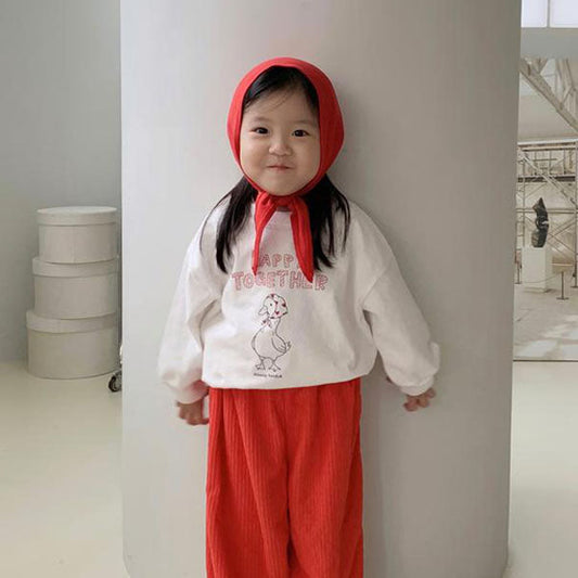 Happy Together Duck Tee Korean infant t-shirt in ivory made in Korea