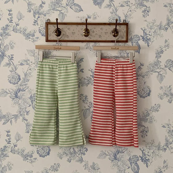 Zigzag Bootcut Pants Korean infant pants in red made in Korea
