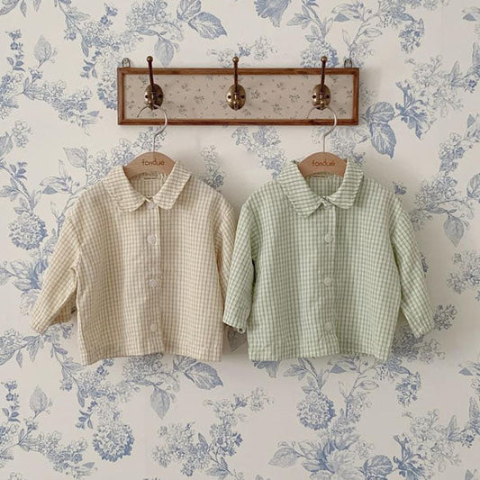 Mojito Shacket Korean infant jacket in yellow made in Korea