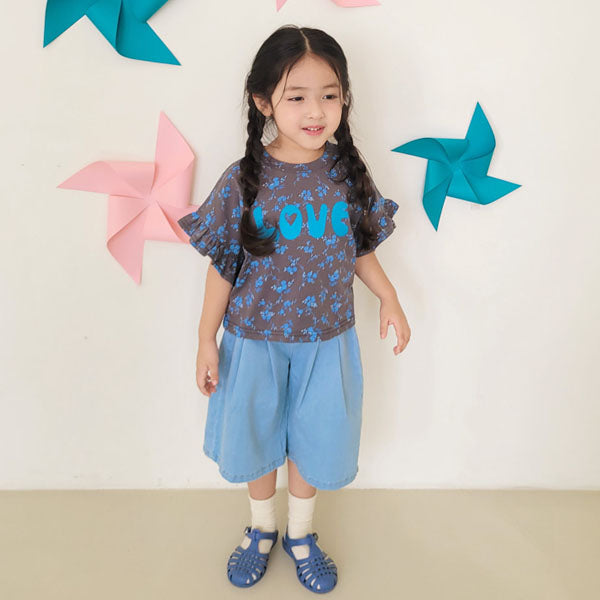 Pintuck Pants Korean toddler pants in deep blue made in Korea