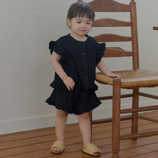 Rona Cardigan Set Korean infant sweater in ivory made in Korea