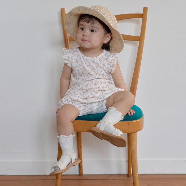 B Flower Bloomer Set Korean infant set in sora made in Korea