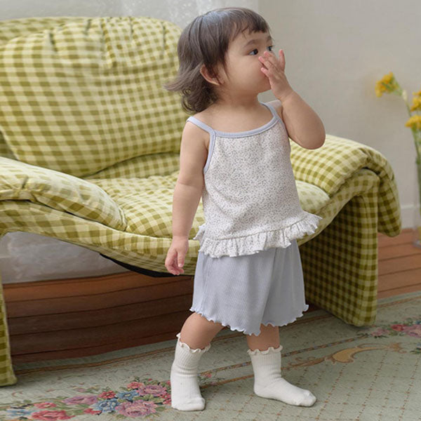 B Floral Tank Top Set Korean infant set in sora made in Korea
