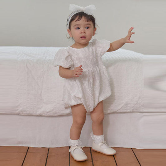 B Shine Ribbon Bodysuit Korean infant bodysuit in black made in Korea