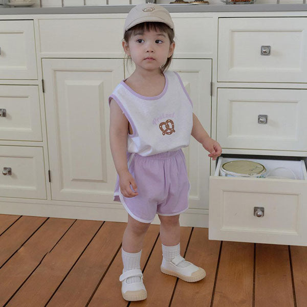 Pretzel Set Korean infant set in purple made in Korea