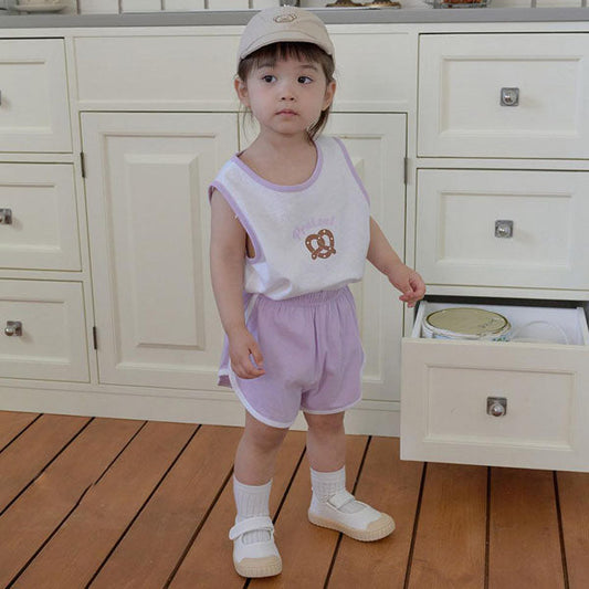 Pretzel Set Korean infant set in purple made in Korea