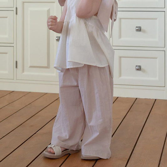 Summer Loose Pants Korean infant pants in black made in Korea