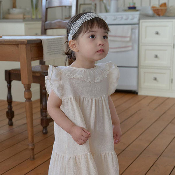 Bika Hairband Set Korean kids accessory in ivory made in Korea