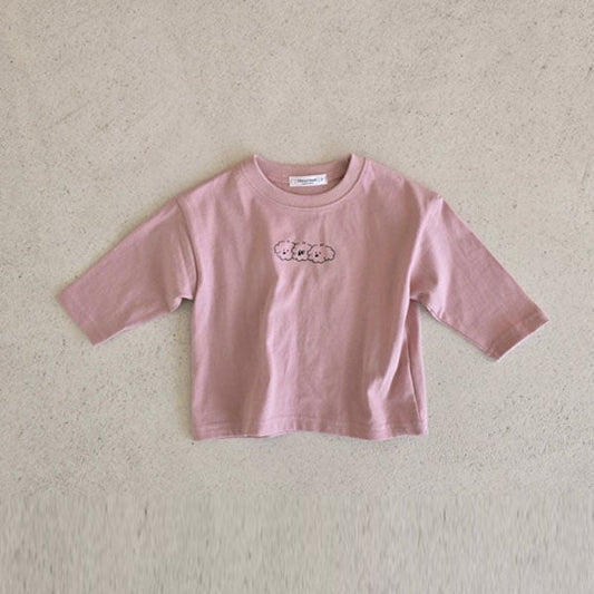 Puppy Round Neck Tee Korean infant t-shirt in ivory made in Korea