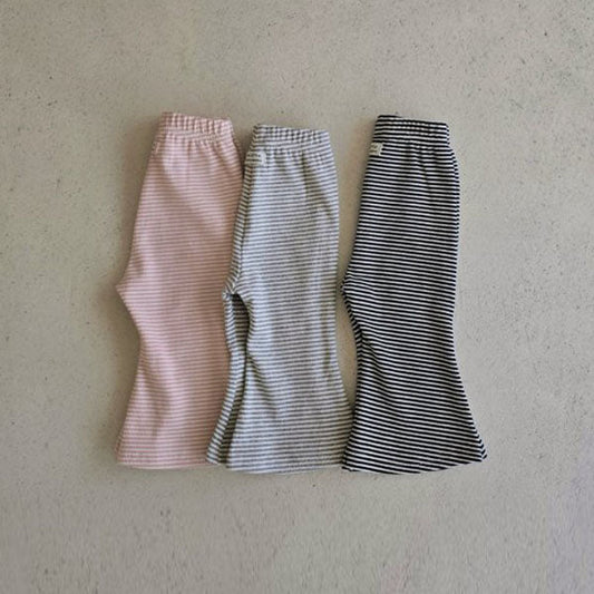 Rolly Bootcut Pants Korean infant pants in pink stripe made in Korea