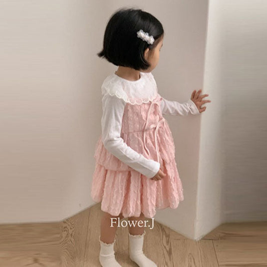Rose Vest Set-Up Korean toddler set in black made in Korea