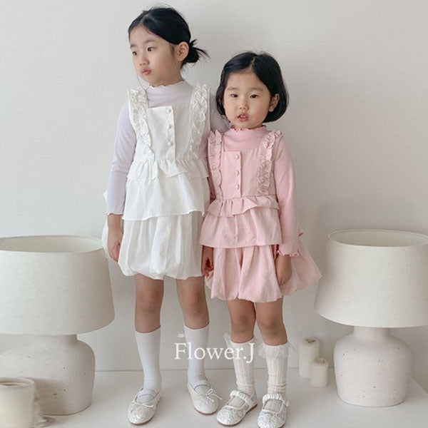 Balloon Set-Up Korean toddler set in white made in Korea