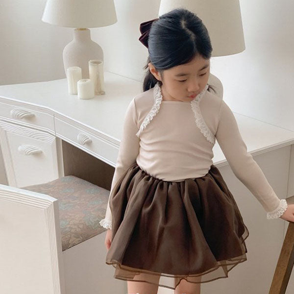 Ballet T-Shirt Korean toddler t-shirt in beige made in Korea