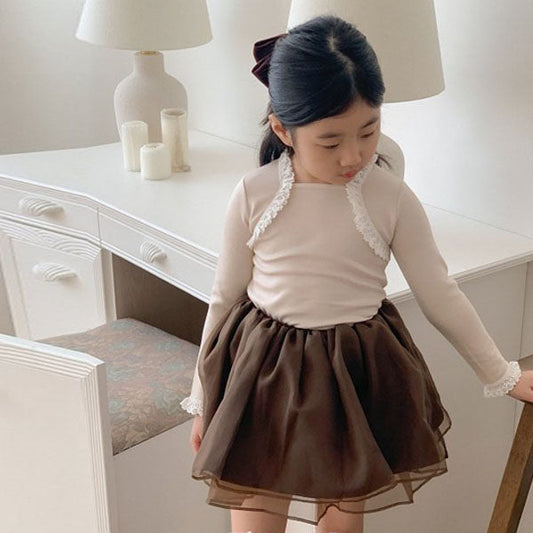 Ballet T-Shirt Korean toddler t-shirt in beige made in Korea