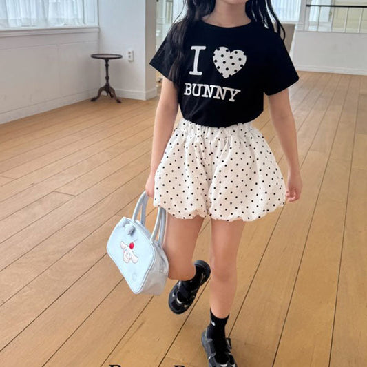 Polka Dot Balloon Pants Korean toddler pants in black made in Korea