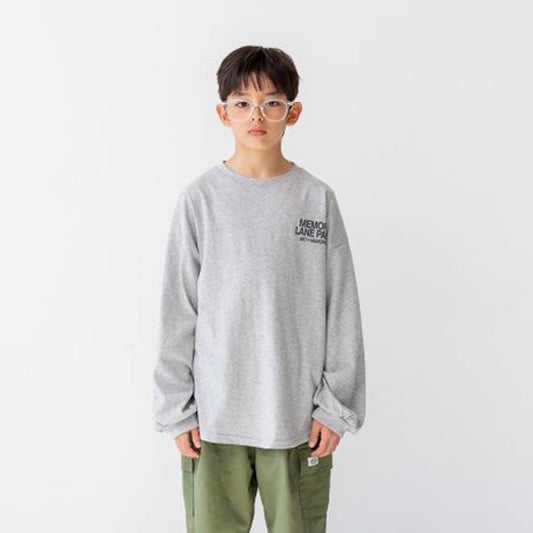 Number Tee Korean toddler t-shirt in heather made in Korea