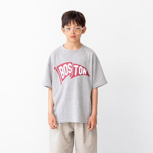 Boston Tee Korean toddler t-shirt in navy made in Korea