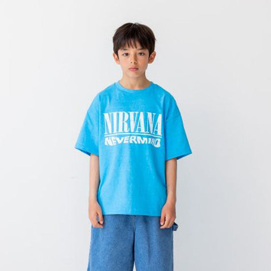 Nirvana Tee Korean toddler t-shirt in charcoal made in Korea