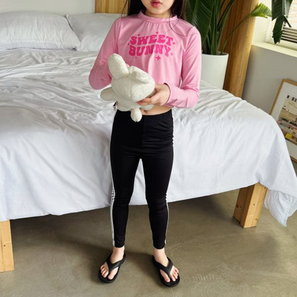 Water Track Pants Korean toddler pants in black made in Korea