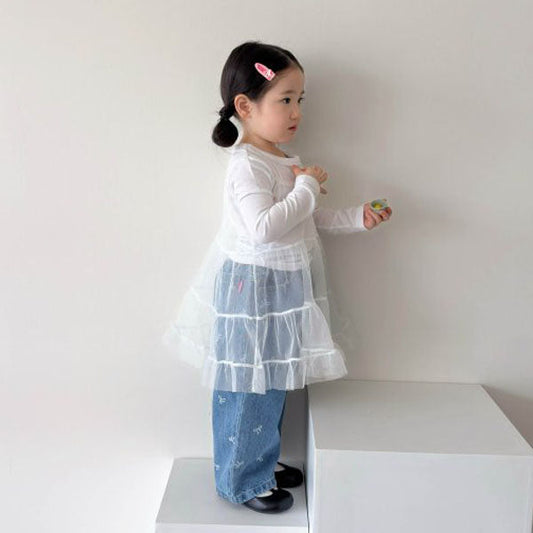 Pipi Dress Korean toddler dress in ivory made in Korea
