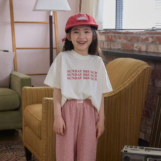 Brunch Tee Korean toddler t-shirt in ivory made in Korea