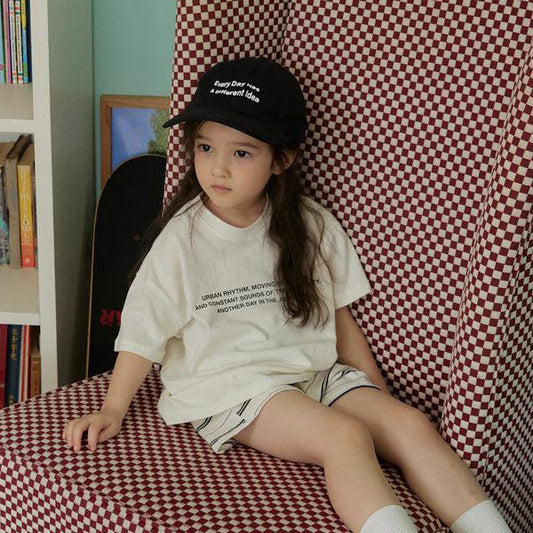 May Tee - Adult Korean kids t-shirt in cream made in Korea