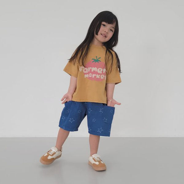 Star Denim Pants Korean toddler pants in light denim made in Korea