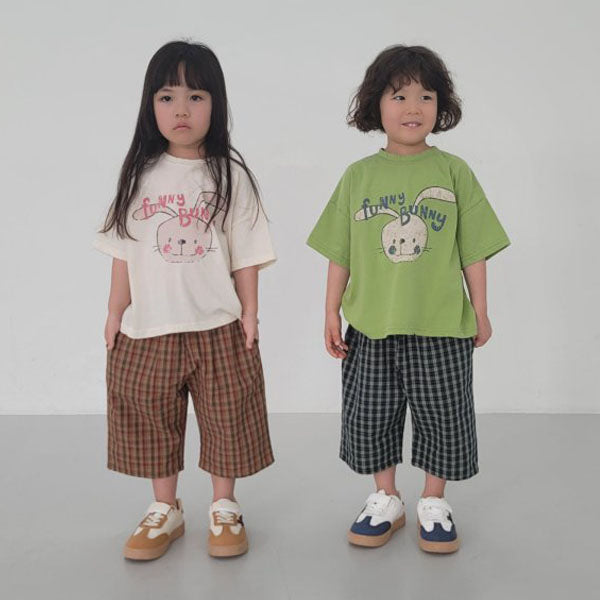 Bunny Tee Korean toddler t-shirt in ivory made in Korea