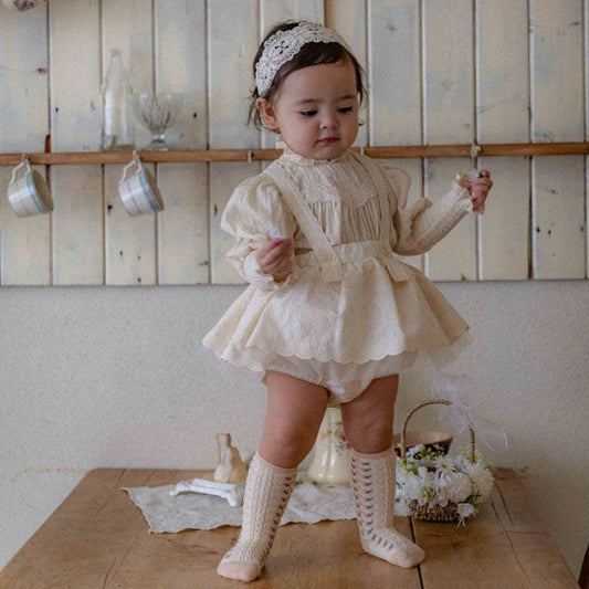 Bebe) Liel Lace Bloomer Skirt Korean infant skirt in cream made in Korea