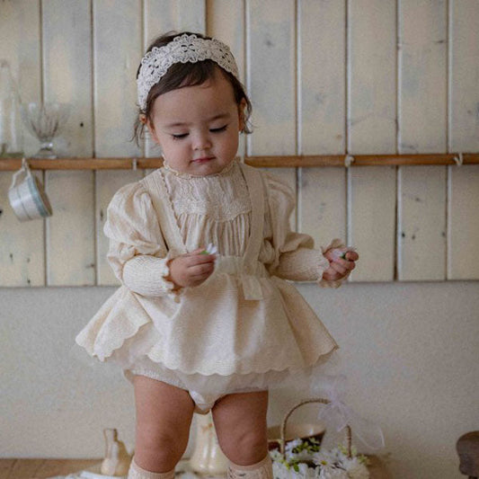 Kids) Julie Smocked Blouse Korean toddler blouse in cream made in Korea