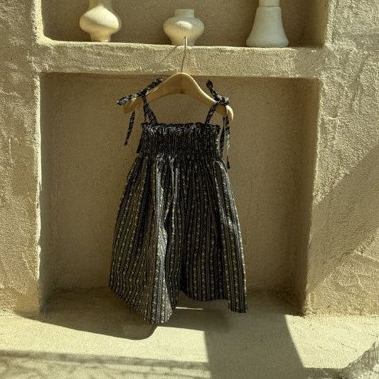 Floral Smocked Dress Korean toddler dress in ivory made in Korea