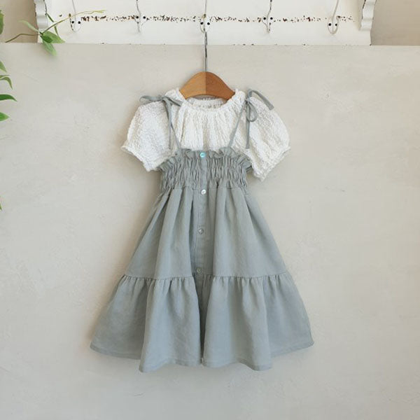 Mute Dress Korean toddler dress in mint made in Korea