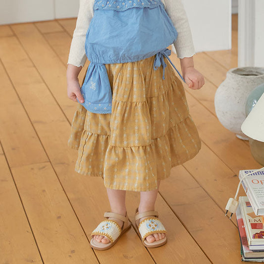 Lapin Skirt Korean toddler skirt in mustard made in Korea