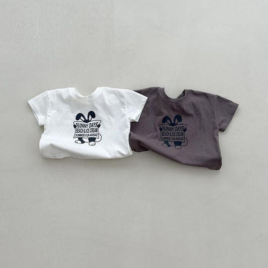 Sunny Baby Tee Korean infant t-shirt in ivory made in Korea