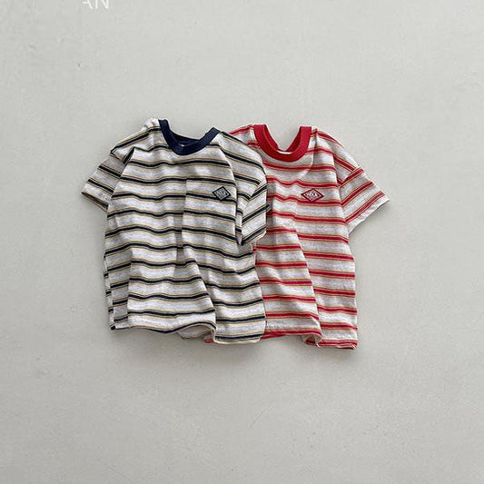 Marine Baby Tee Korean infant t-shirt in red made in Korea