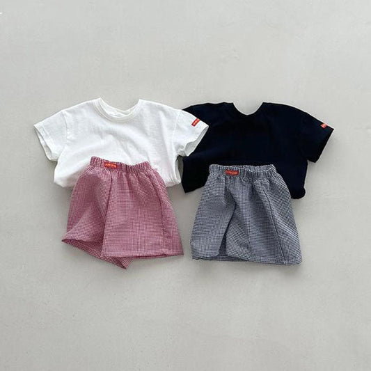 Two-Tone Baby Set Korean infant set in red made in Korea