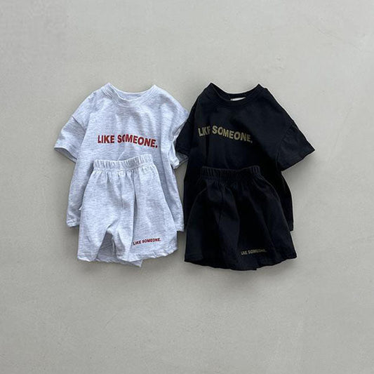 Live Baby Set Korean infant set in light heather made in Korea