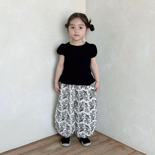 Jelly Smocked Tee Korean toddler t-shirt in ivory made in Korea