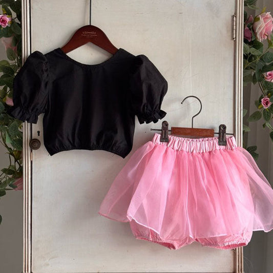 Mary Top Set Korean toddler set in solid color made in Korea