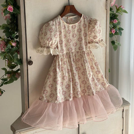 Bouquet Dress Korean toddler dress in solid color made in Korea