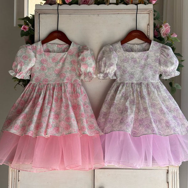 Adeline Dress Korean toddler dress in pink made in Korea