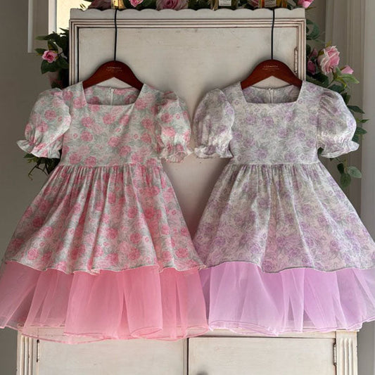 Adeline Dress Korean toddler dress in pink made in Korea