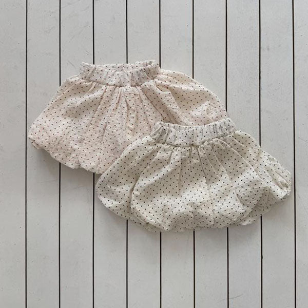 Polka Dot Balloon Skirt Korean toddler skirt in red made in Korea