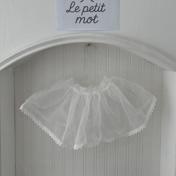 Layered Tulle Skirt Korean toddler skirt in white made in Korea