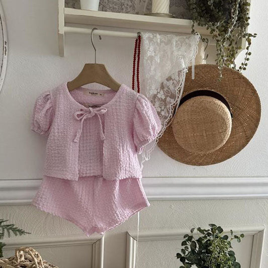 3-Piece Candy Set Korean toddler set in pink made in Korea