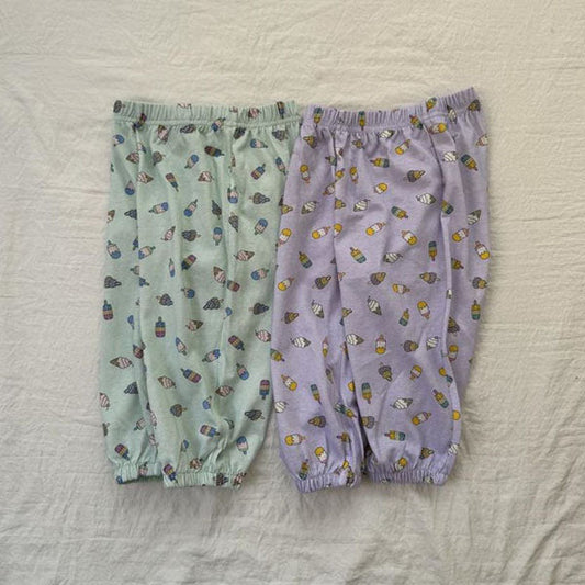 Ice Cream Joggers Korean toddler pants in purple made in Korea