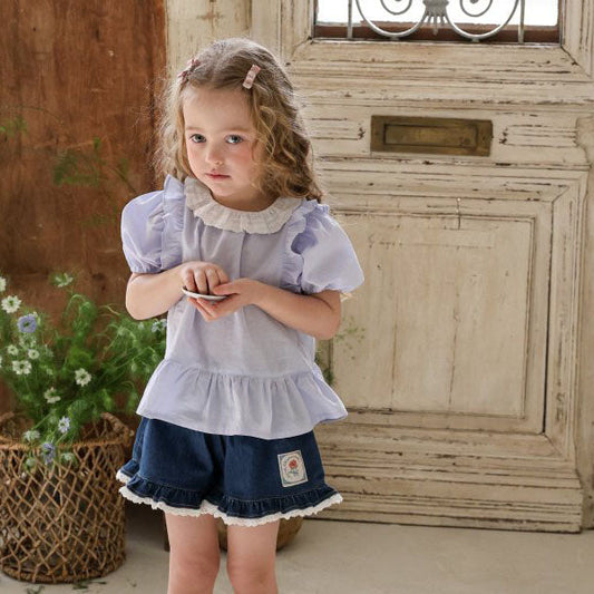 Renne Blouse Korean toddler blouse in ivory made in Korea