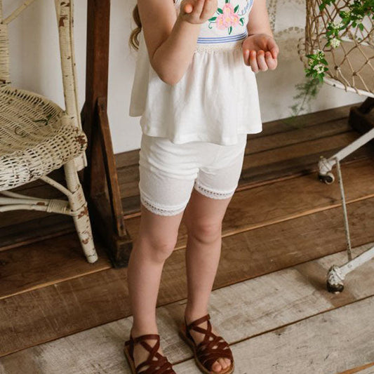 Karine Leggings Korean toddler pants in ivory made in Korea