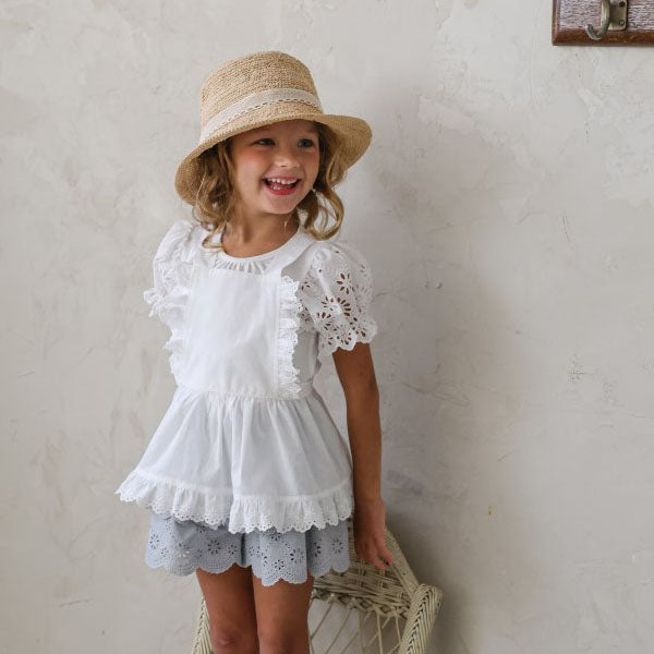 Via Tee Korean toddler t-shirt in ivory made in Korea